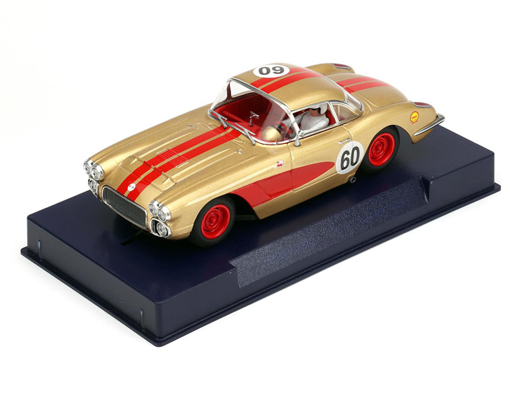 Mr.SlotCar Corvette C1 24H gold-red # 60
